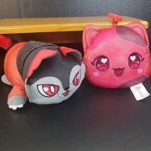 Aphmau MeeMeows ULTIMA AARON CAT Plush Sparkle Series 6 + Ruby Cat Face CLIP